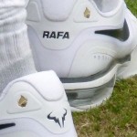 Close ups of Rafa Nadal’s “Wimbledon” PE Nike Shoes
