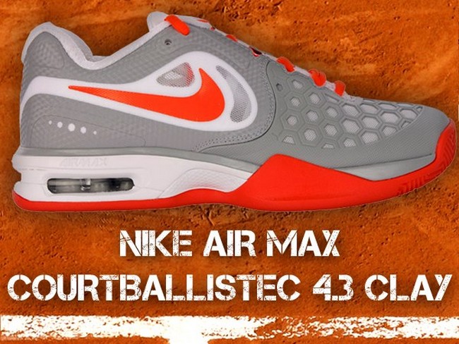 Introducing Nike Air Max Courtballistec 4.3 Grey/Crimson CLAY